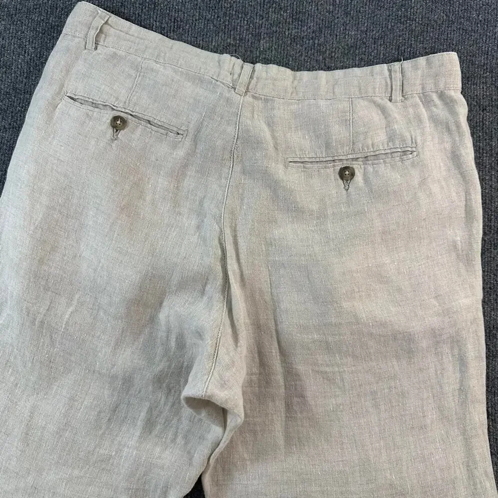 H&M Men’s Linen Pants Natural Fiber Lightweight Breathable Loose Trousers 36R